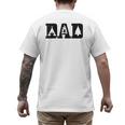 Camping Dad Father's Day Outdoor Bushcraft Camper Men's Back Print T-Shirt