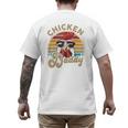 Chicken-Shirt Rooster Daddy Vintage Farmer Dad Father Men's Back Print T-Shirt