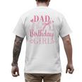 Dad Of The Birthday Girl Bow Cute Pink Matching Family Party Men's Back Print T-Shirt