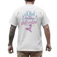 Dad Of The Birthday Mermaid Birthday Party Mermaid Dad Men's Back Print T-Shirt