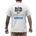 Dad Of A Hip Dysplasia Warrior Beige Blue Hip Dysplasia Men's Back Print T-Shirt