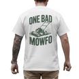 Dad Lawn Mowing One Bad Mowfo Mower Dad Gardening Men's Back Print T-Shirt