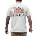 Dad Pink Farm Animal Birthday Kids Matching Family Men's Back Print T-Shirt