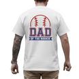 Dad Of Rookie 1st Birthday Baseball Theme Matching Party Men's Back Print T-Shirt Dad Of Rookie 1st Birthday Baseball Theme Matching Party Men's Back Print T-Shirt