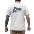 Dad3 Dad Cubed Father Of Three Daddy 3 Third Time Dad Men's Back Print T-Shirt
