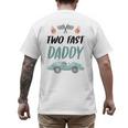 Daddy Dad 2nd Birthday Two Fast Race Car Second Bday Party Men's Back Print T-Shirt