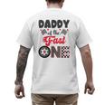 Daddy Of The Fast One Car Racing Dad 1St Birthday Boy Men's Back Print T-Shirt