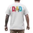 Disney Mickey And Friends Mickey Minnie Dad Collegiate Logo Men's Back Print T-Shirt