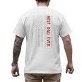 Distressed US American Flag Father Shirt Best Dad Ever Men's Back Print T-Shirt