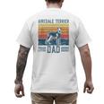Dog Airedale Terrier Dad Vintage Airedale Terrier Dad Men's Back Print T-Shirt