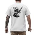 Dog Guitarist Guitar Yorkie Dad Mom For Men Women Men's Back Print T-Shirt