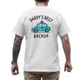Father Son Daughter Daddy's Best Backup Father's Day Toddler Men's Back Print T-Shirt