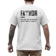 Fathor Like Dad Just Way Mightier Father's Day FA-Thor Men's Back Print T-Shirt