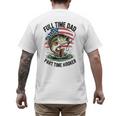 Fishing 4th July Full Time Dad Part Time Hooker On-Back Men's Back Print T-Shirt