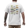 Fishing-Shirt Types Of Freshwater Bass Fish Dad Jokes Men's Back Print T-Shirt