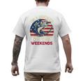I'm Hooker On The Weekends Dirty Bass Dad Fishing Men's Back Print T-Shirt