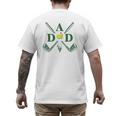 Par Dad Golf Matching Golfing Quote Party Pocket Men's Back Print T-Shirt