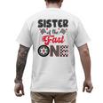 Sister Of The Fast One Car Racing Dad 1St Birthday Boy Men's Back Print T-Shirt
