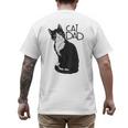 Tuxedo Cat Dad Cat Dad Tuxedo Cat Dad Men's Back Print T-Shirt