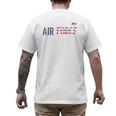 US Flag Proud Air Force Dad Men's Back Print T-Shirt