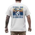 Vintage Pitbull Dad Like A Regular Dad But Cooler Men's Back Print T-Shirt