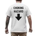 Viral And Internet Meme Crude Gag Apparel Choking Hazard Adult Dad Joke Men's Back Print T-Shirt Viral And Internet Meme Crude Gag Apparel Choking Hazard Adult Dad Joke Men's Back Print T-Shirt