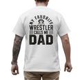 Wrestler Daddy Wrestling Dad Men's Back Print T-Shirt