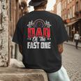 1 Year Old Racing Car Fast One Birthday 1st Family Dad Men's Back Print T-Shirt