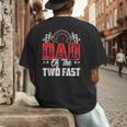 2 Year Old Racing Car Two Fast Birthday 2nd Family Dad Men's Back Print T-Shirt