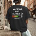 3rd Time Dad Mom Waiting For Player 5 Baby 3 Announcement Men's Back Print T-Shirt