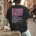 5 Things You Should Know About My Daddy Fathers Day Men's Back Print T-Shirt