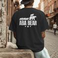 Aba Bear For Jewish Dad With Four Kids On Father's Day Men's Back Print T-Shirt