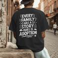 Adoptive Mom Adoption Dad And Adoption Day Foster Care Men's Back Print T-Shirt