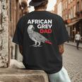 African Grey Parrot Dad Congo Bird Father Men's Back Print T-Shirt