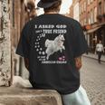 American Eskimo Dog Mom Eskie Dad Art Eskie Lover Quote Men's Back Print T-Shirt