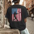 American Flag Vintage Baseball Flag Dad Mom Tee T-Shirt Men's Back Print T-Shirt