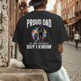 Autism Awareness For Proud Dad Support Autistic Kids Men's Back Print T-Shirt