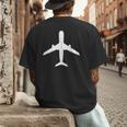 Aviation Geek Airplane Pilot Dad Husband Father's Day Xmas Men's Back Print T-Shirt