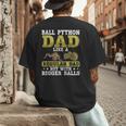 Ball Python Dad With Bigger Balls Snake Ball Python Men's Back Print T-Shirt