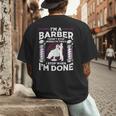Barber s For Men Dad Hairstyling Humor Quote Small Men's Back Print T-Shirt