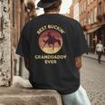 Best Buckin' Granddaddy Western Rodeo Cowboy Bucking Horse Men's Back Print T-Shirt
