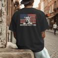 Best Dog Dad Ever American Flag American Bully Dad Men's Back Print T-Shirt