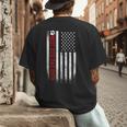 Best Dog Dad Ever American Flag For Best Father Men's Back Print T-Shirt Best Dog Dad Ever American Flag For Best Father Men's Back Print T-Shirt