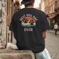 Best Dog Dad Ever Vintage Father's Day Dog Lover Men's Back Print T-Shirt