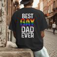 Best Gay Dad Ever LGBTQ Men's Back Print T-Shirt