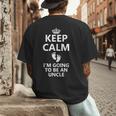 Best Uncle Art For Men Dad Pregnancy Reveal New Uncle To Be Men's Back Print T-Shirt