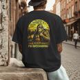 Bigfoot Outdoor Hiking Dad Joke Im Outstanding Sasquatch Men's Back Print T-Shirt