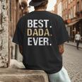 Birthday Fathers Day Christmas For Dada Dada From Granddaughter Grandson Best Dada Men's Back Print T-Shirt