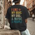 I Like My Boat Dog And Maybe 3 People Retro Sailor Dad Men's Back Print T-Shirt