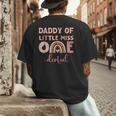 Boho Daddy Of Miss Onederful 1st Birthday Girl Cute Small Men's Back Print T-Shirt